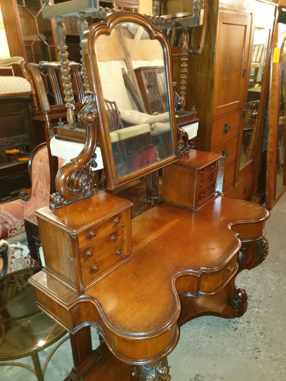 Victorian mahogany Duchess dressing table View IV