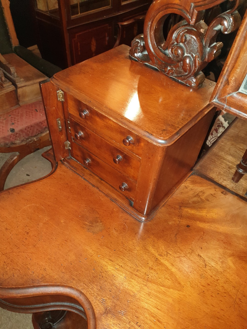 Victorian mahogany Duchess dressing table View V