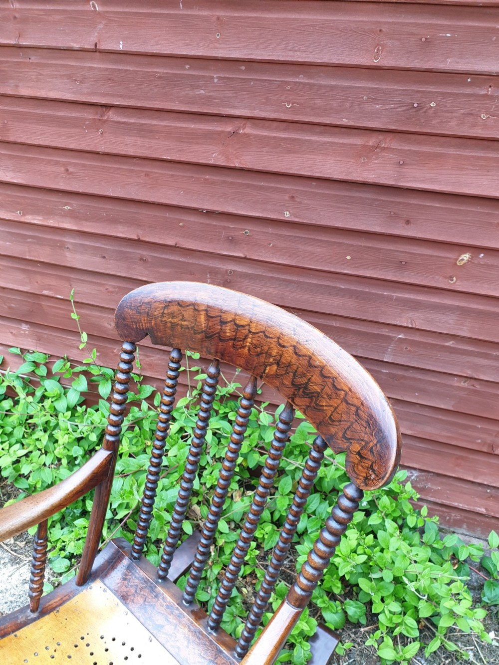 19th century bobbin frame rocking armchair  View IV