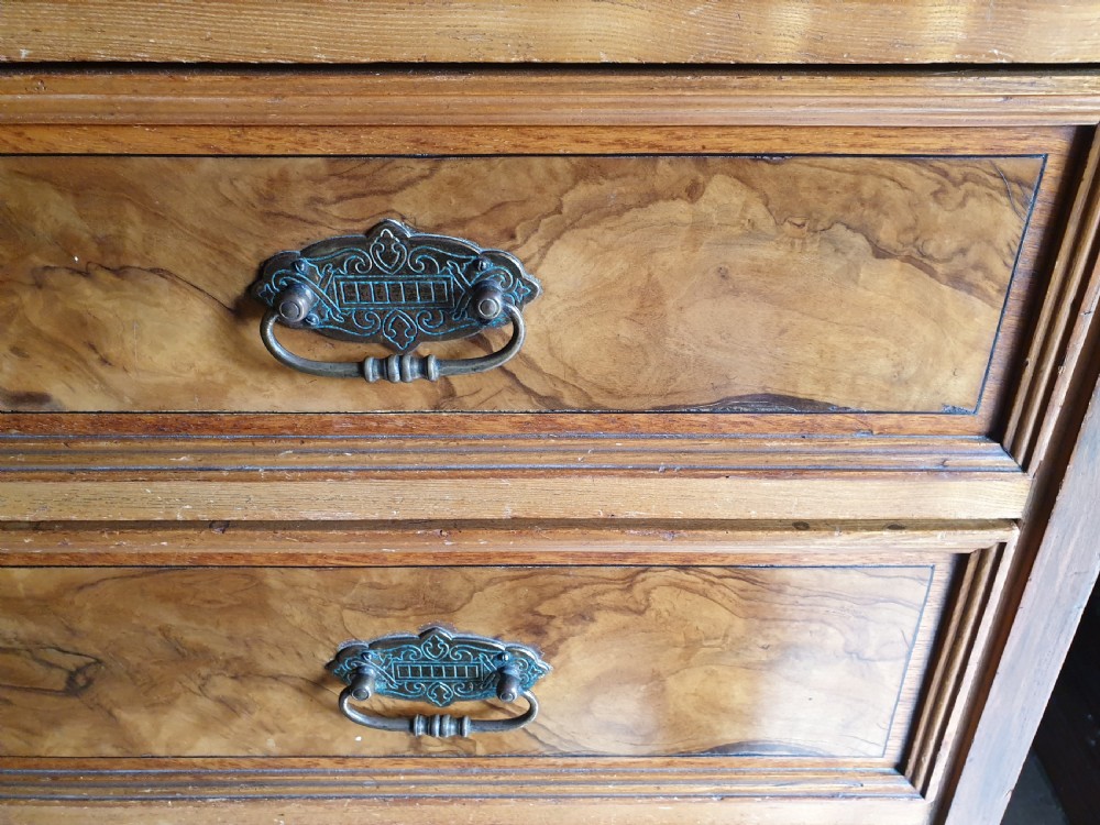 Good practical late 19th century chest of 5 drawers  View IV