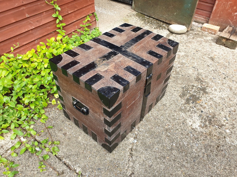 Victorian oak iron bound 
