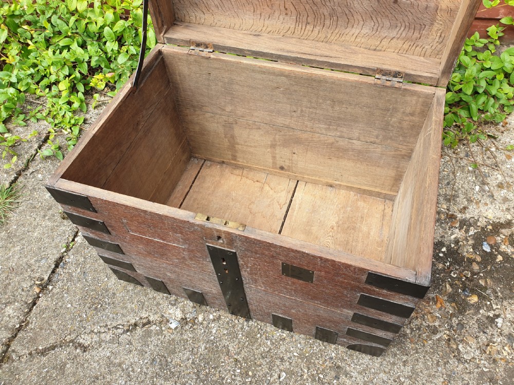 Victorian oak iron bound 