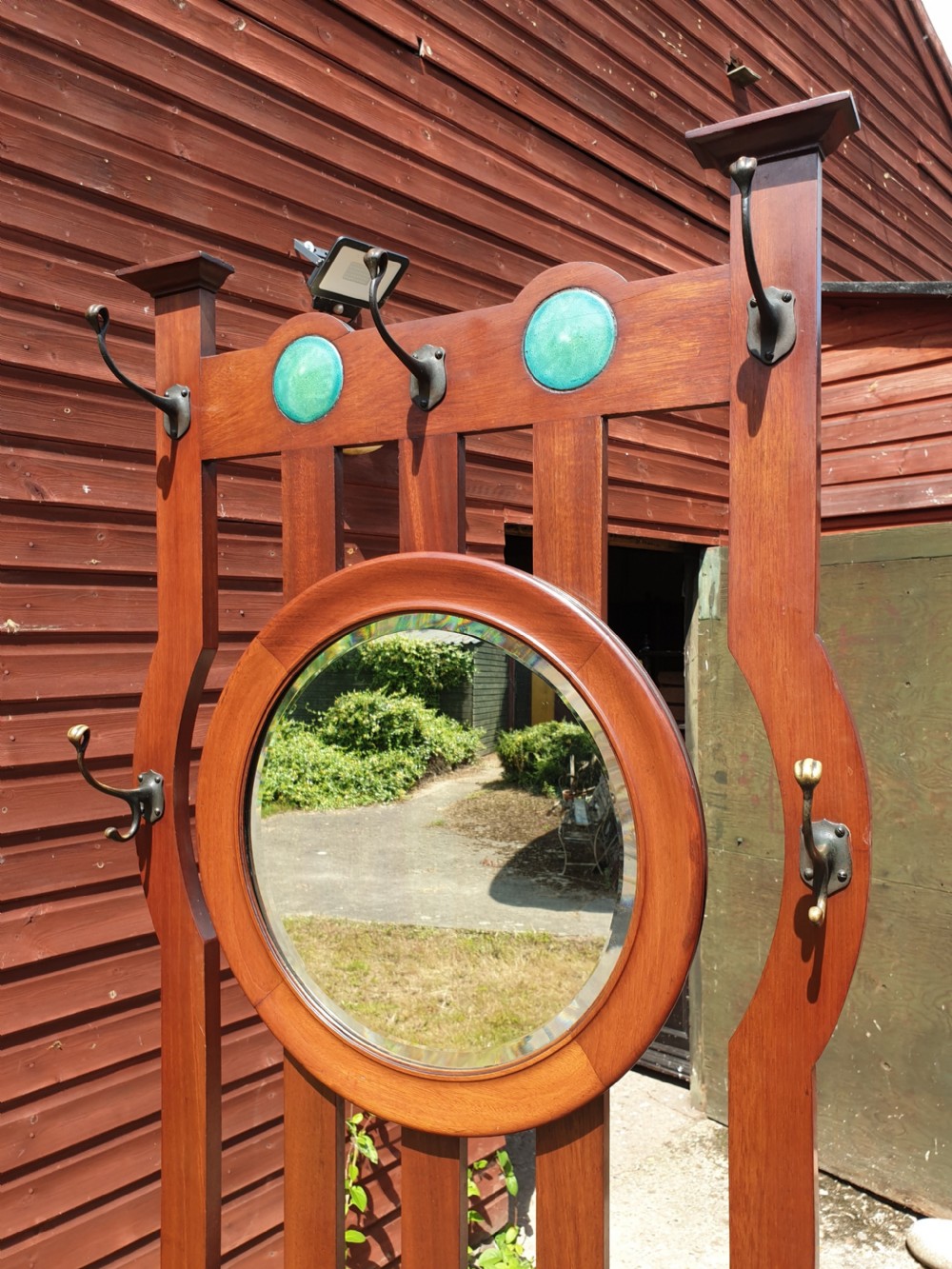 Small mahogany Art Nouveau hallstand View IV
