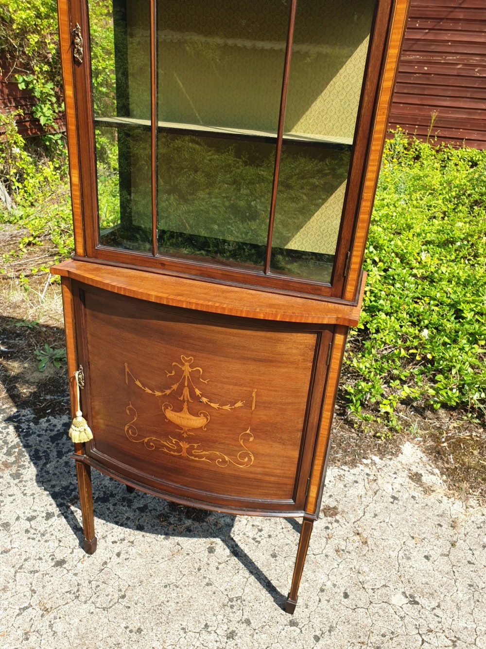 Good Edwardian inlaid mahogany display cabinet  View VI