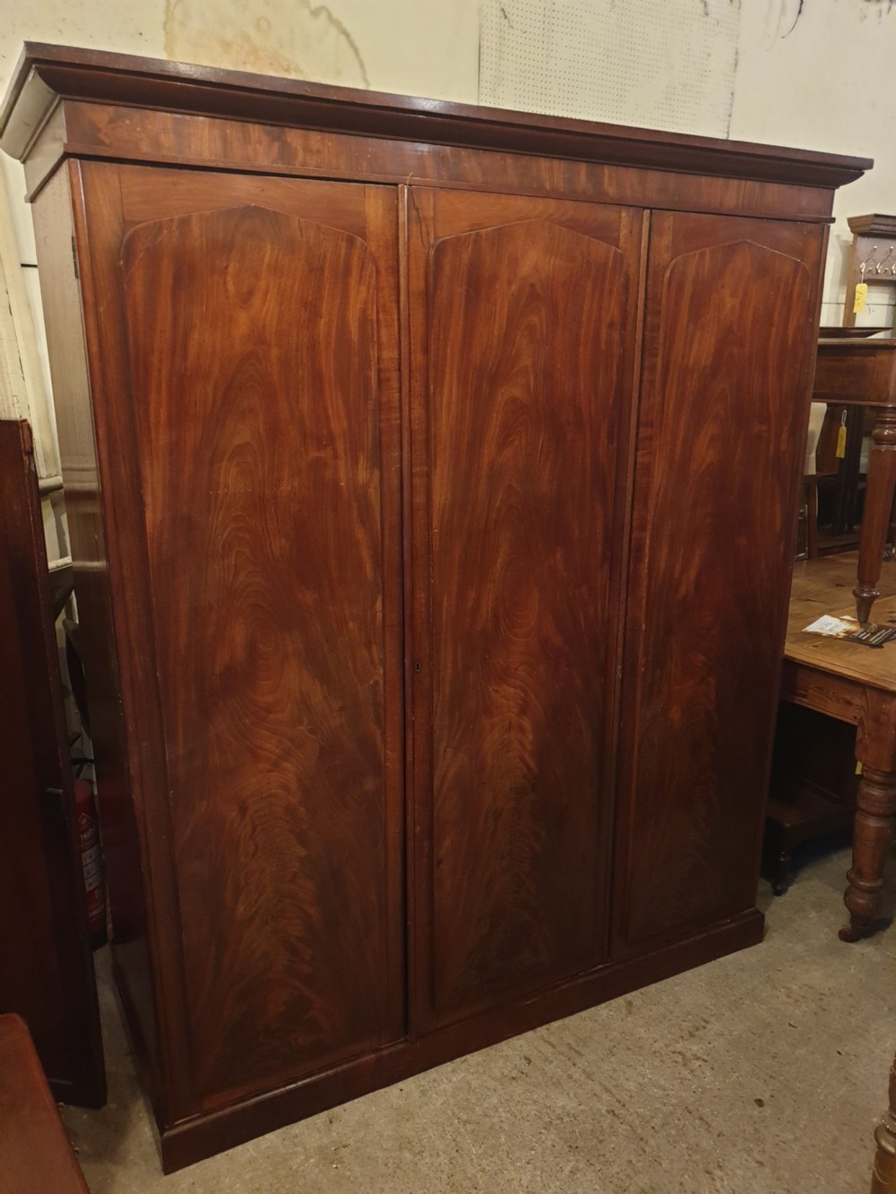 Neat and practical Early Victorian 3 door fitted wardrobe  View II