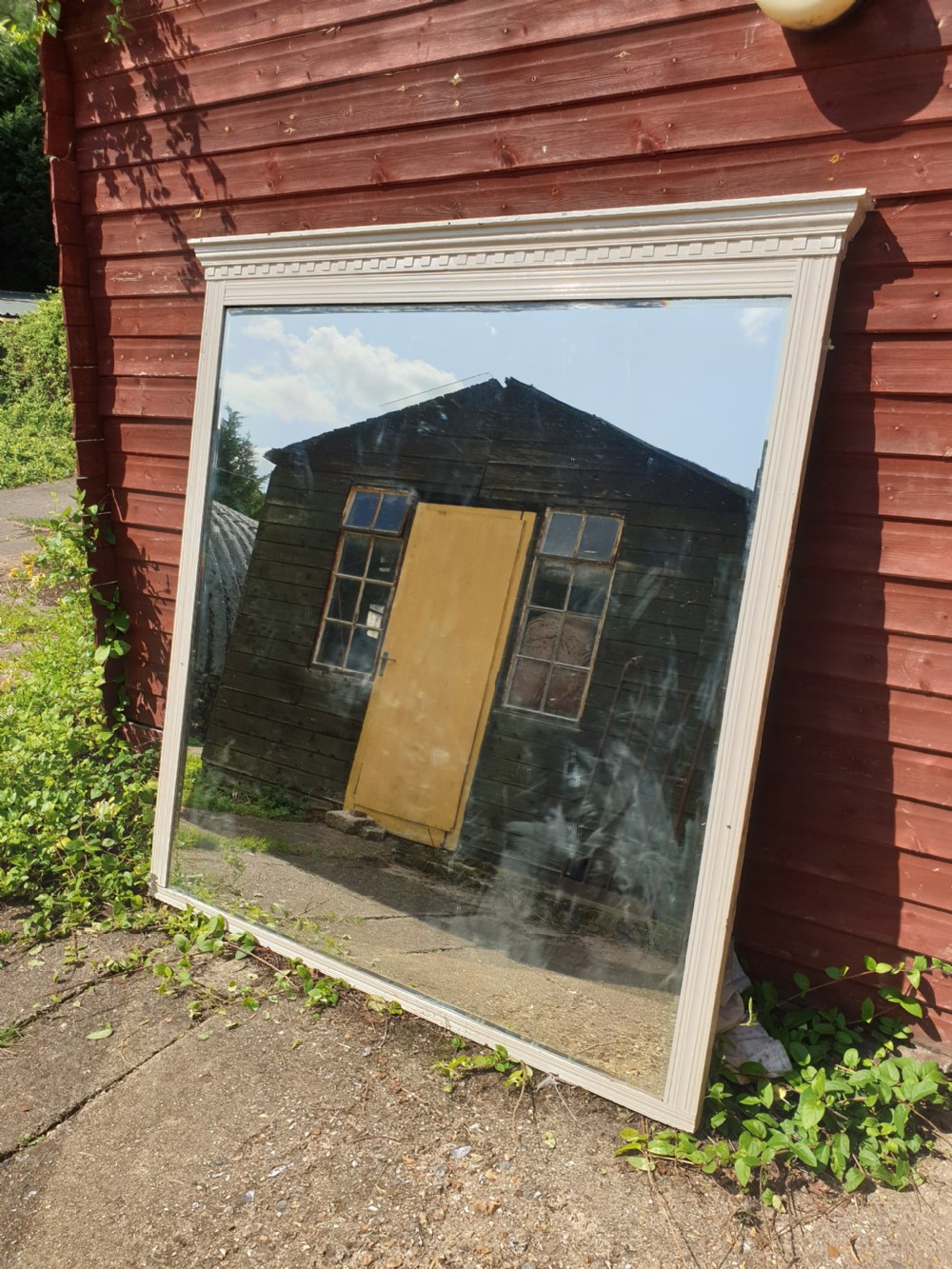 Large Edwardian shop wall mirror  View II
