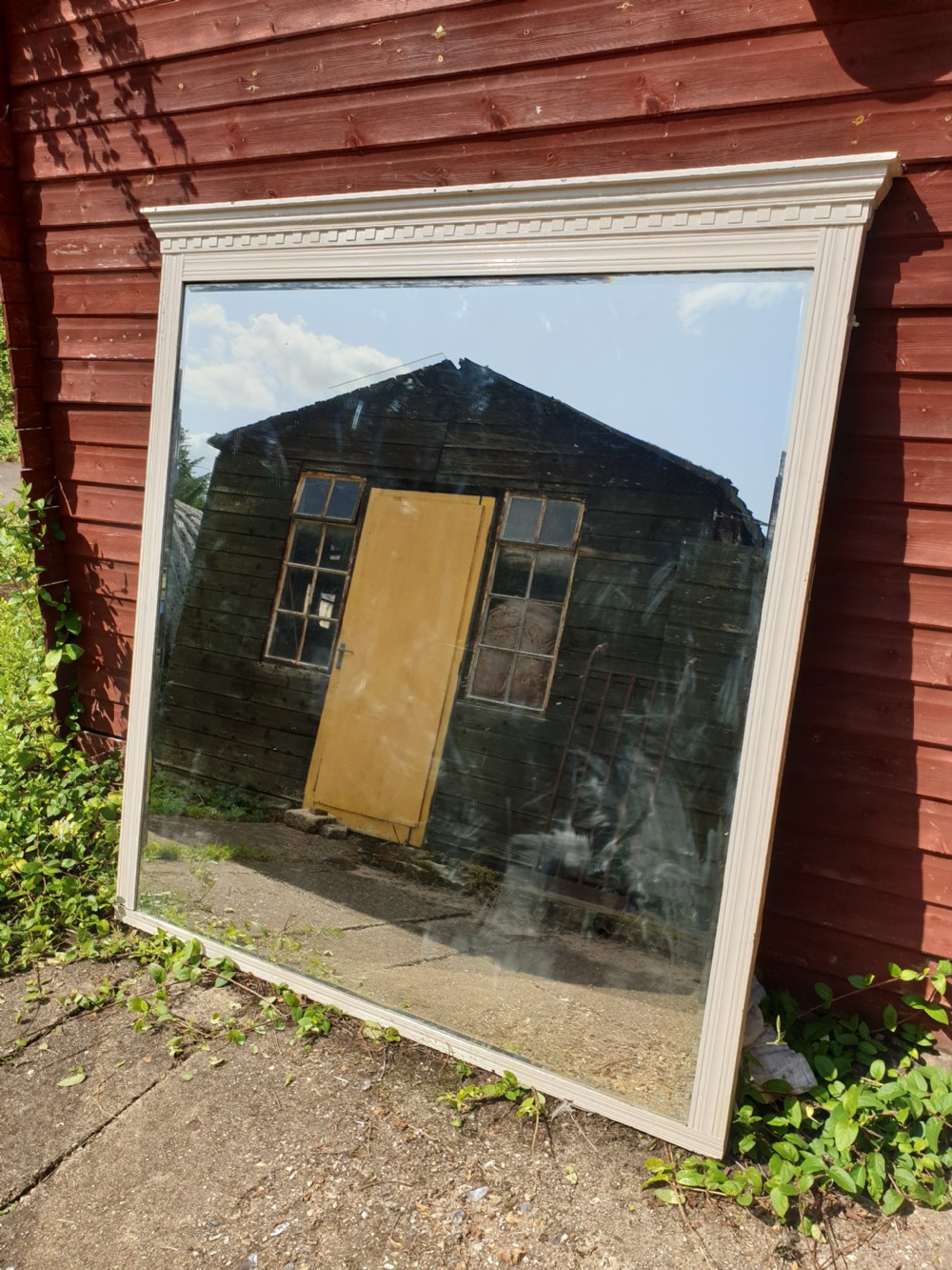 Large Edwardian shop wall mirror  View III