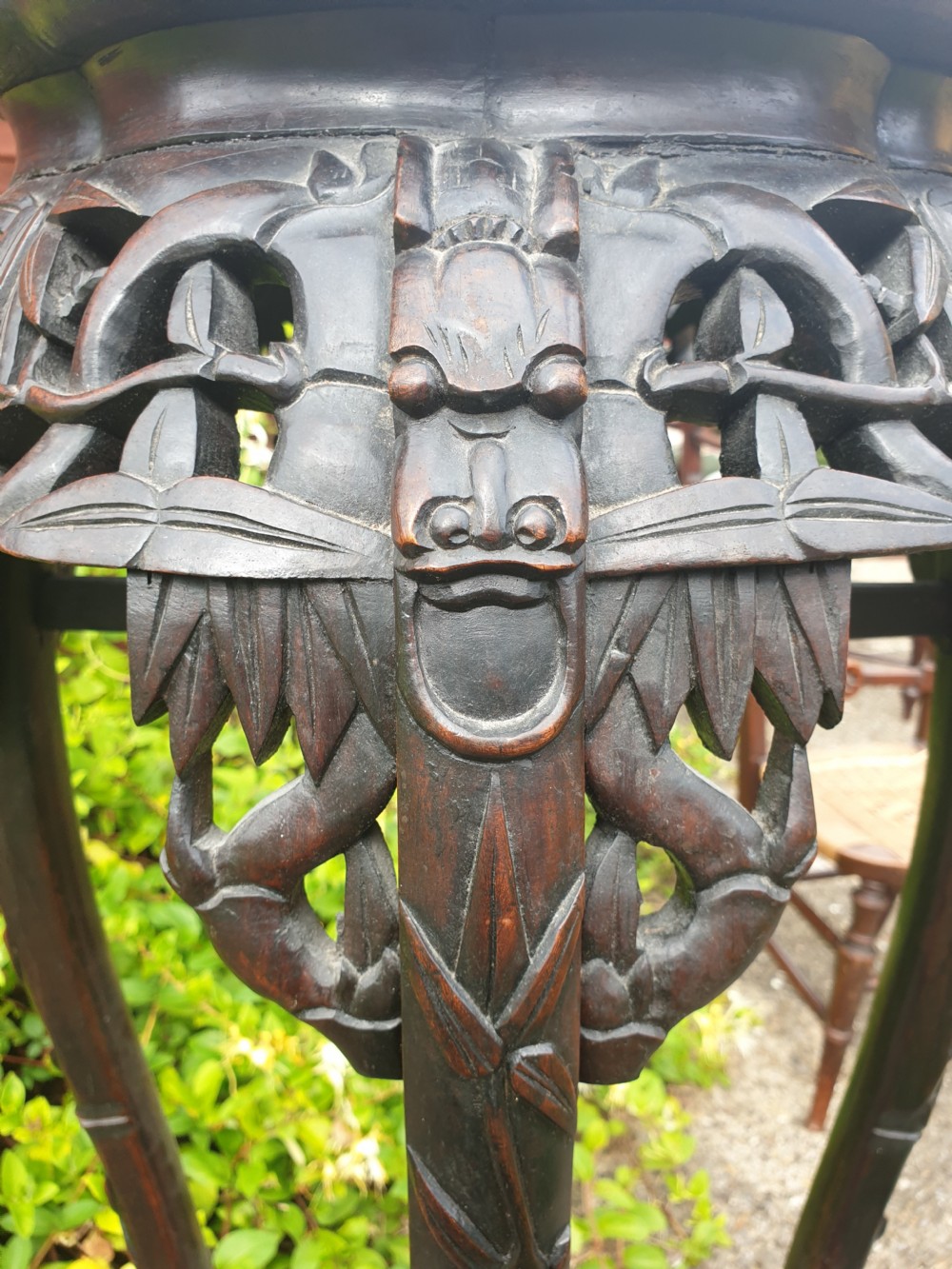 Carved Chinese marble top stand( Taller than normal) View VI