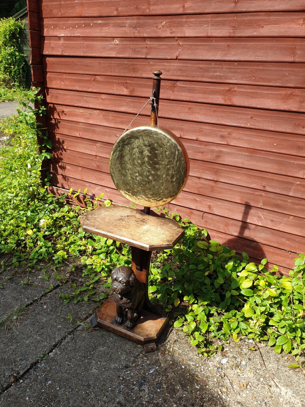 Victorian carved walnut hall table dinner gong View VI