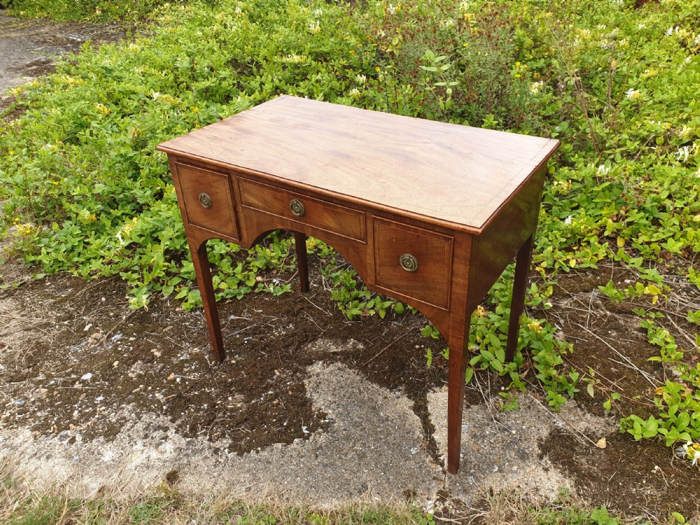 Early 19th century 3 drawer inlaid side table View III