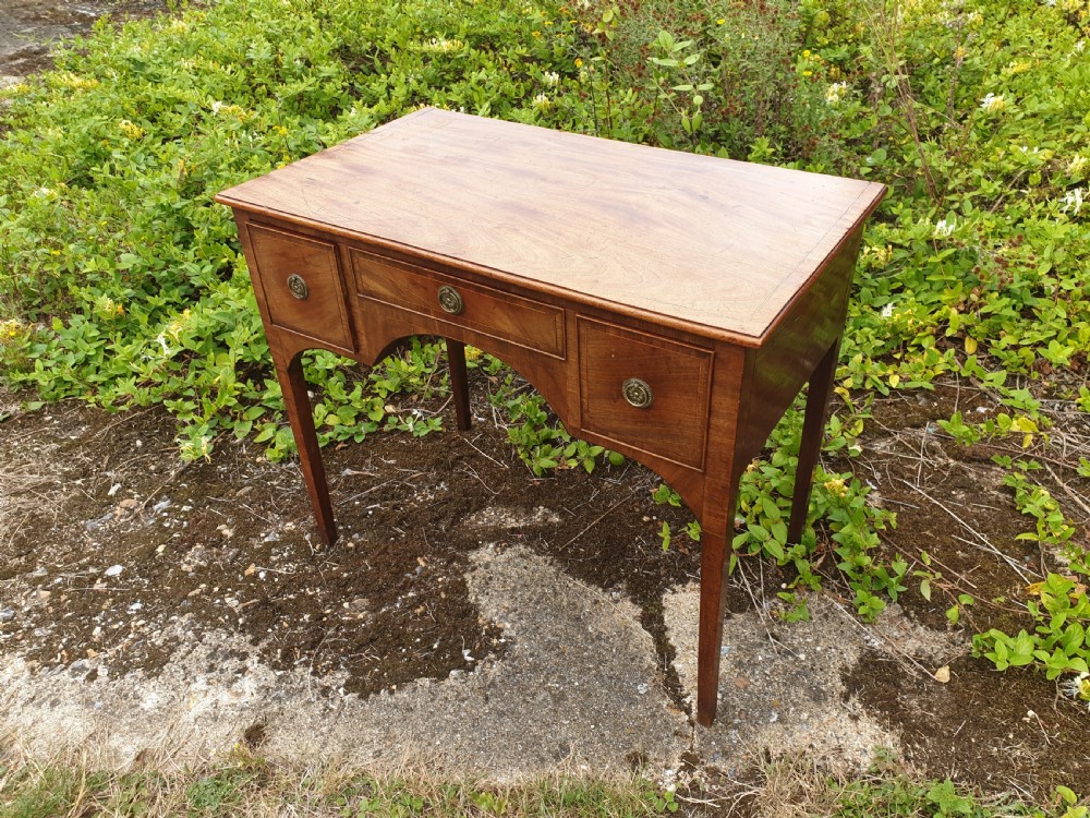 Early 19th century 3 drawer inlaid side table View VI
