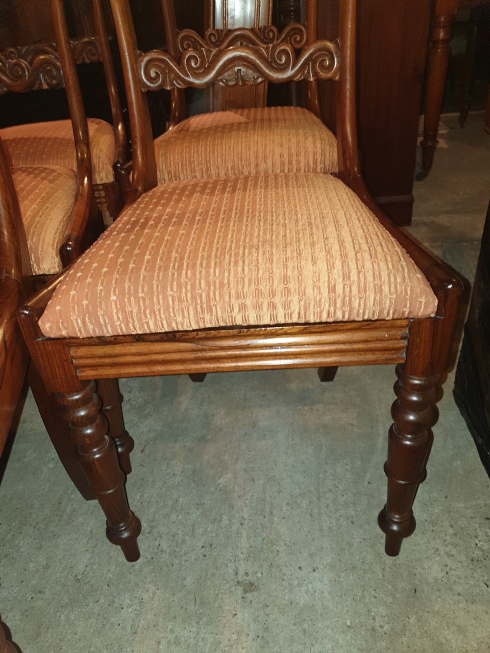 Good set of 6 Regency rosewood dining chairs View III