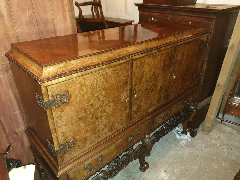 Good early 20th century walnut side cabinet.  View IV
