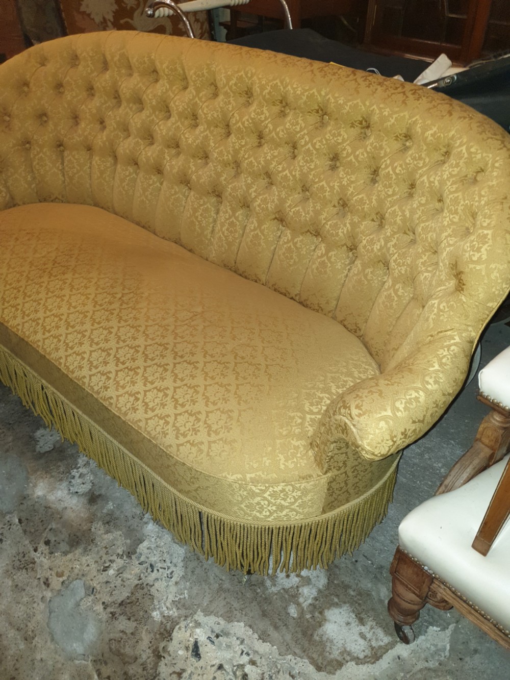 Early 20th century button back sofa View III