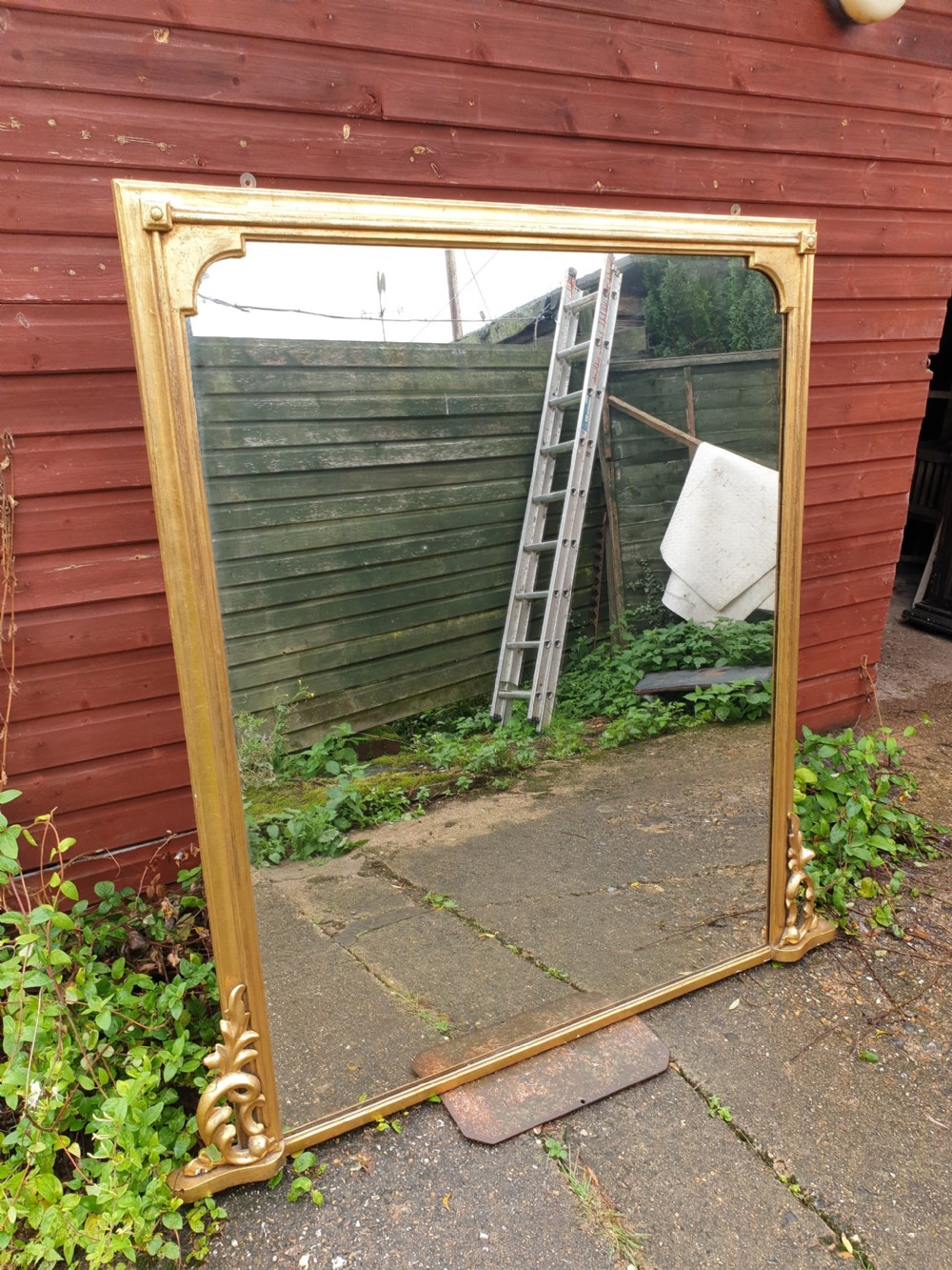  Victorian gilt frame wall mirror  View V