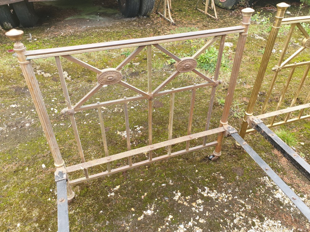 Pair of late Victorian(3 foot 6 inch) brass single beds View IX