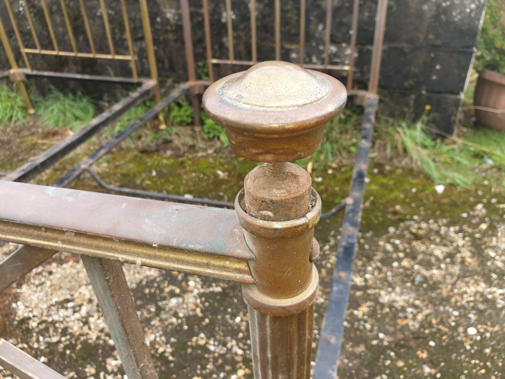 Pair of late Victorian(3 foot 6 inch) brass single beds View X