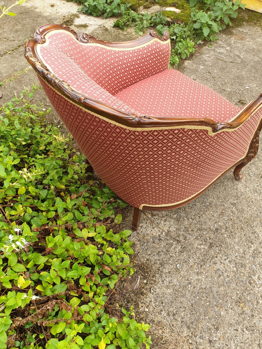 Good deep comfortable upholstered armchair.  View V