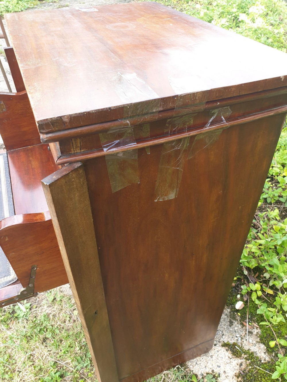Victorian mahogany secretaire Wellington chest. View III