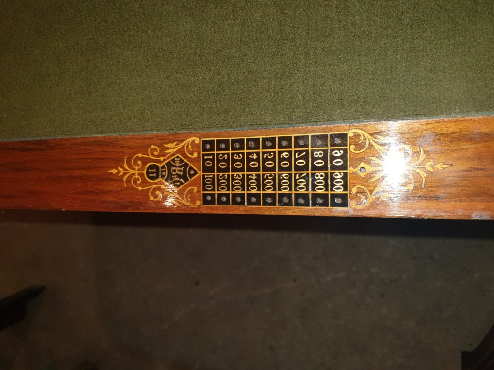 Victorian burr walnut inlaid card table View III