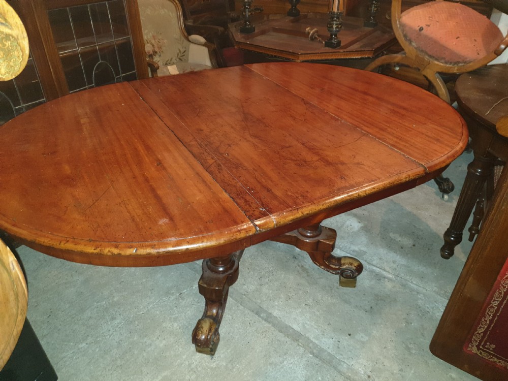 Early Victorian extending dining table. View V