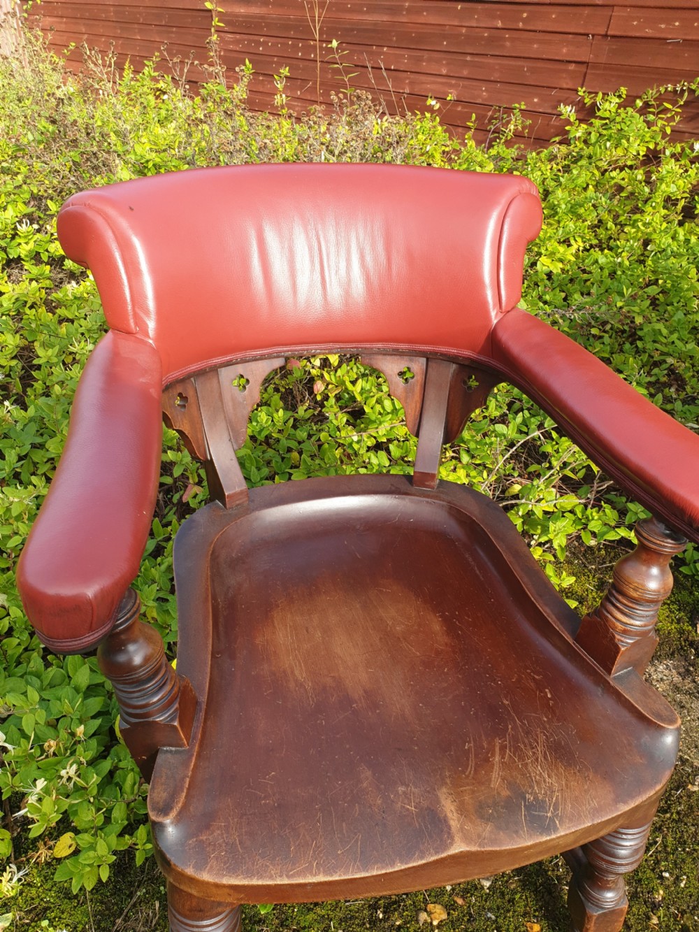 Large late Victorian desk armchair  View IV