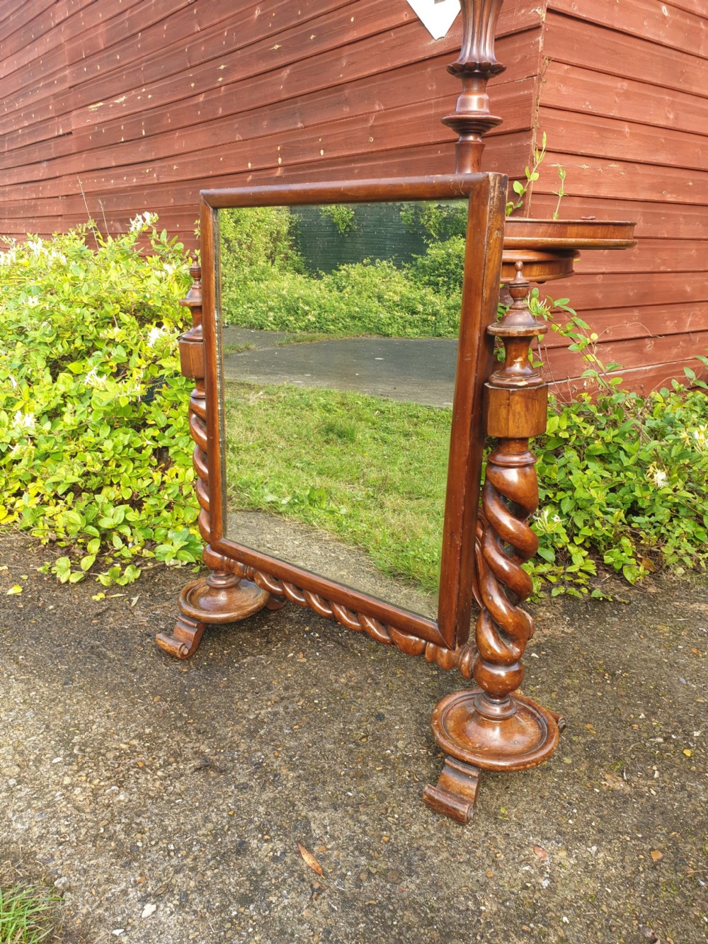 Larger than normal double twist dressing table mirror.  View IV