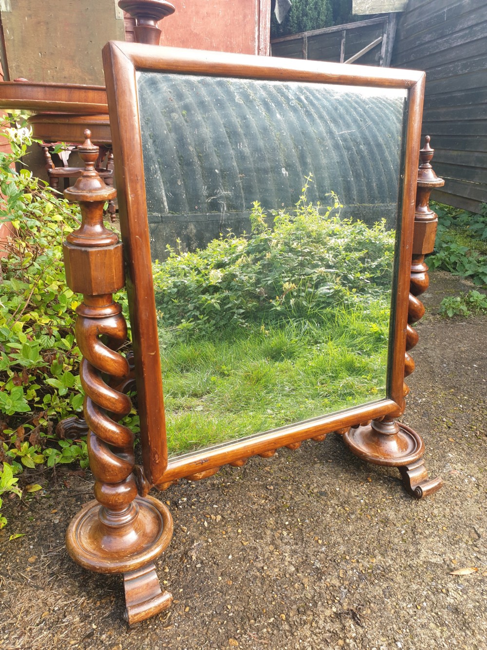 Larger than normal double twist dressing table mirror.  View V