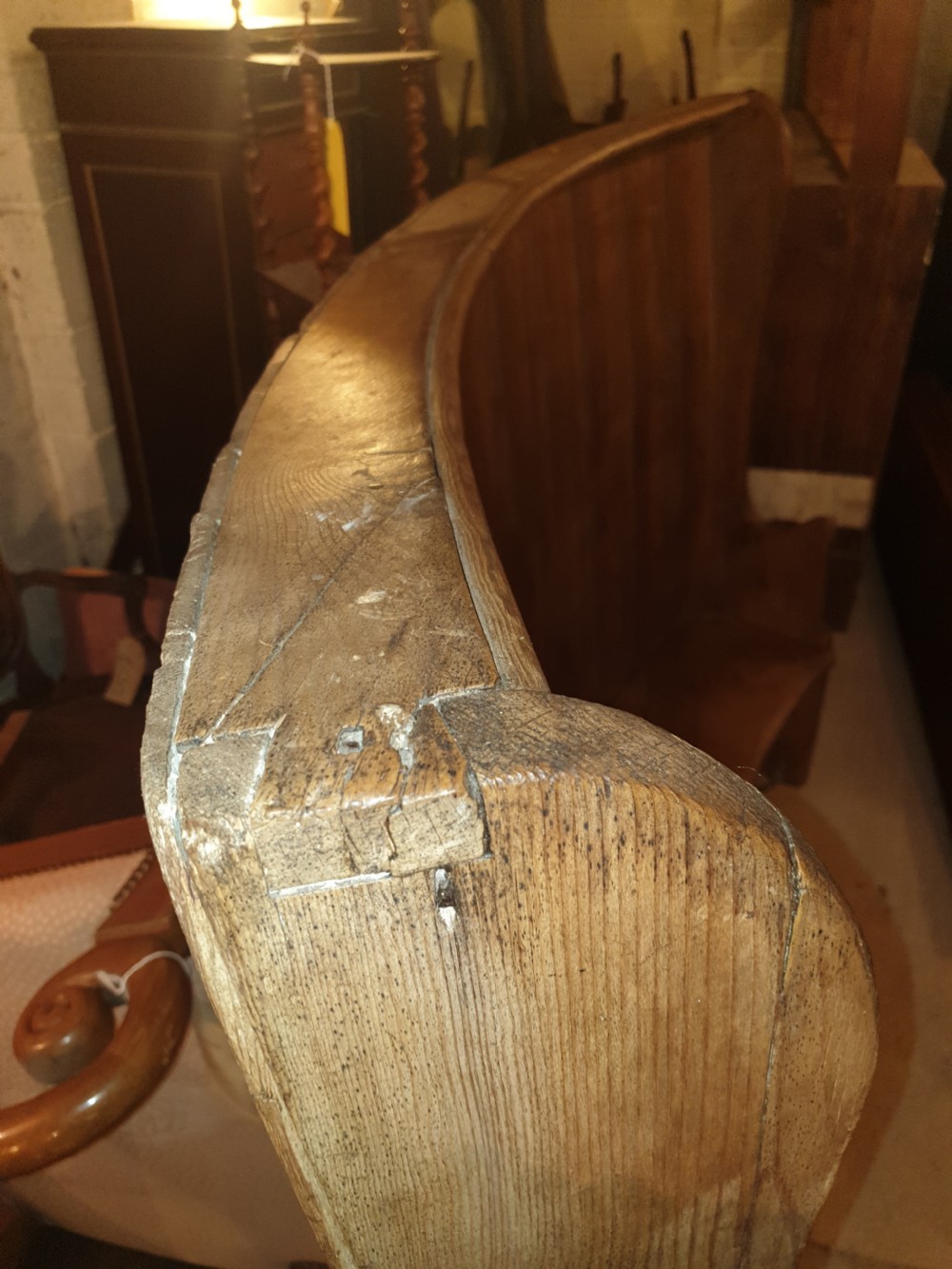 Large Late Georgian bow back settle  View VI