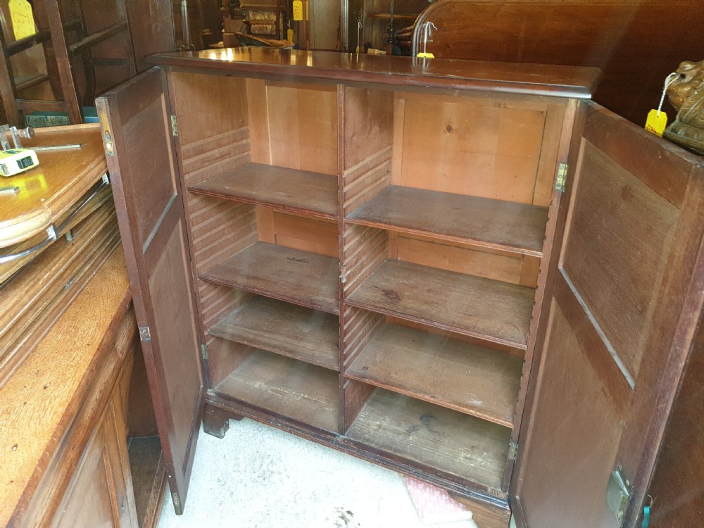 Good practical early 19th century mahogany cupboard  View V