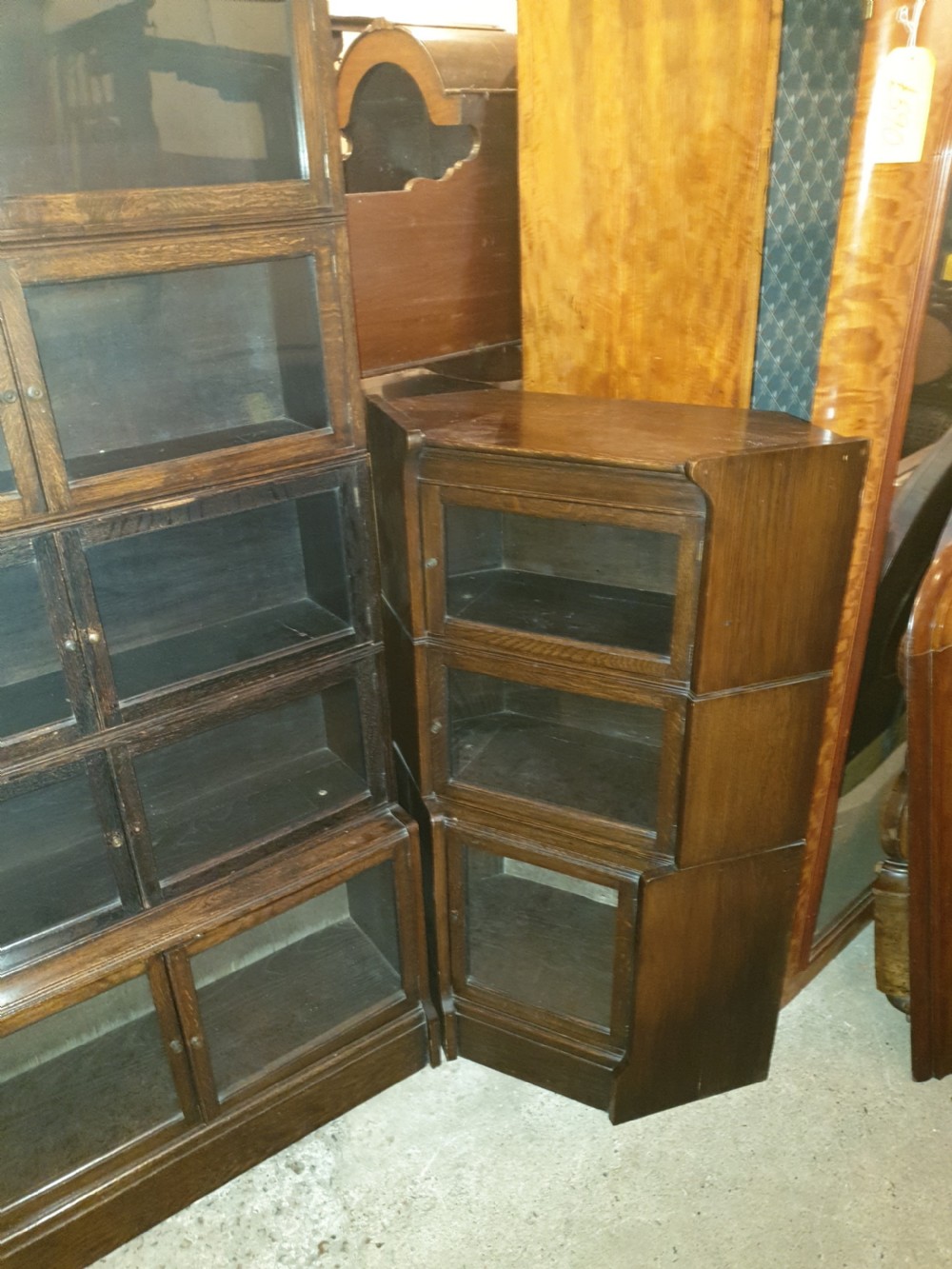 3 sectional oak bookcases View II