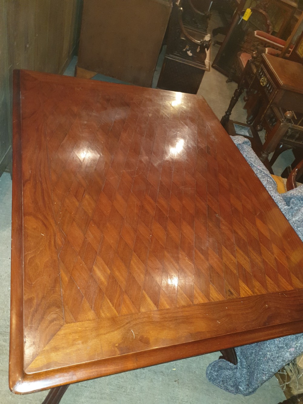 Art Nouveau parquetry top centre table View II