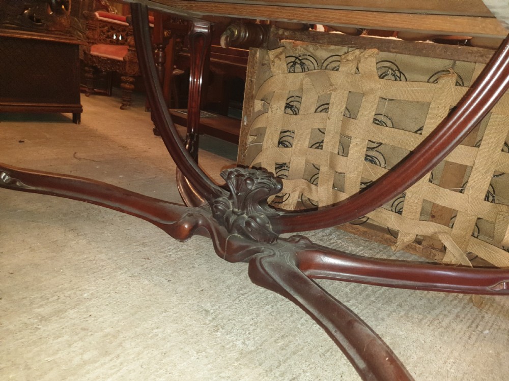 Art Nouveau parquetry top centre table View III