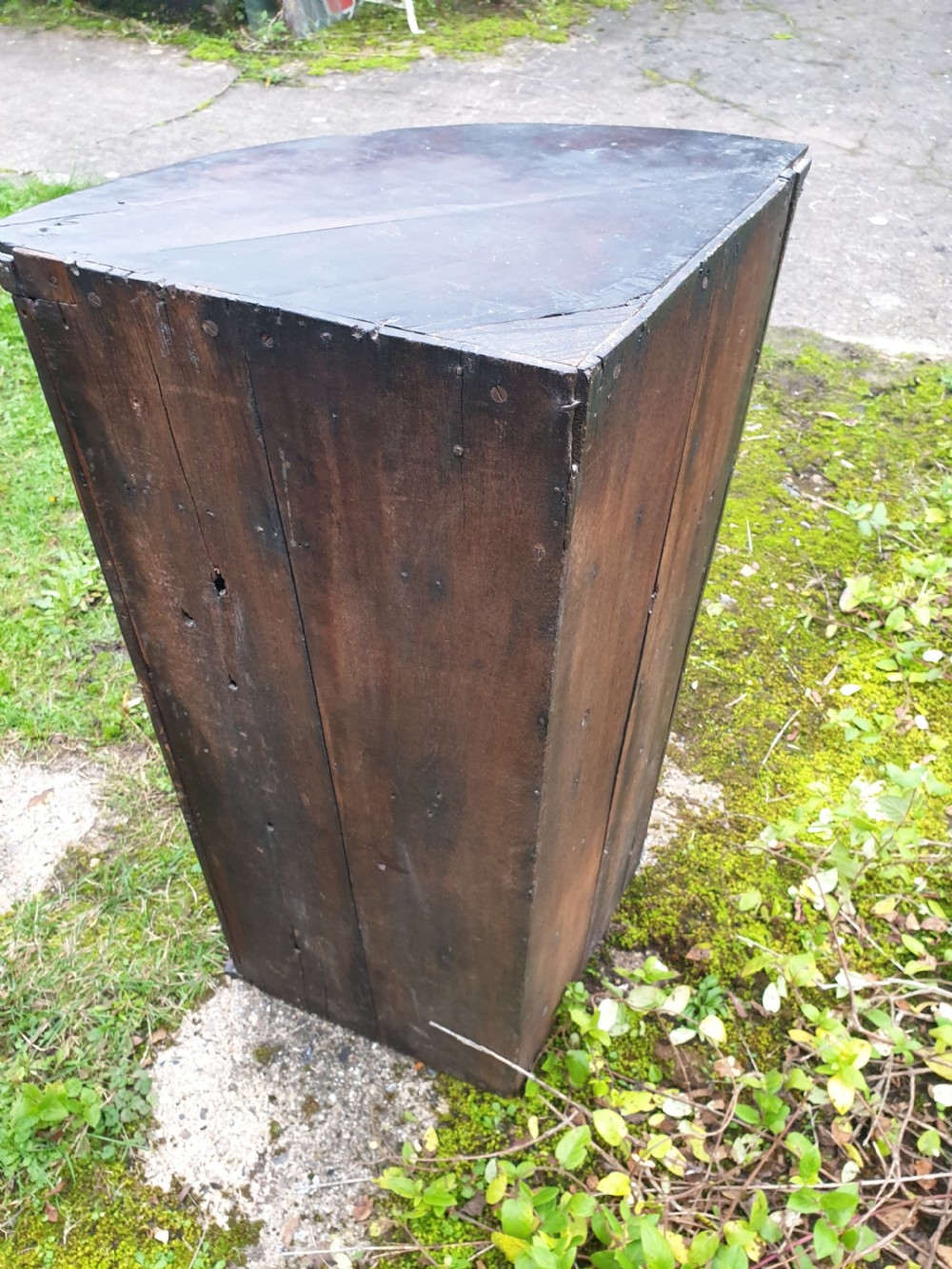 18th century bow front 2 door corner cupboard  View III