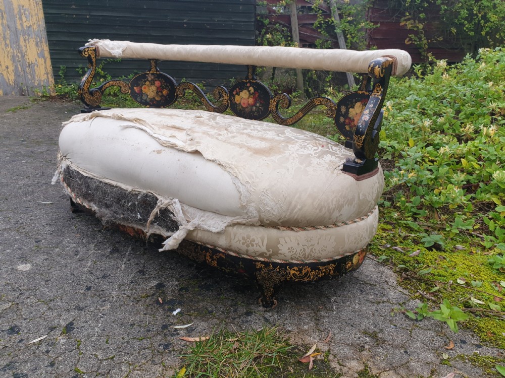 Unusual 19th century decorated sofa.
