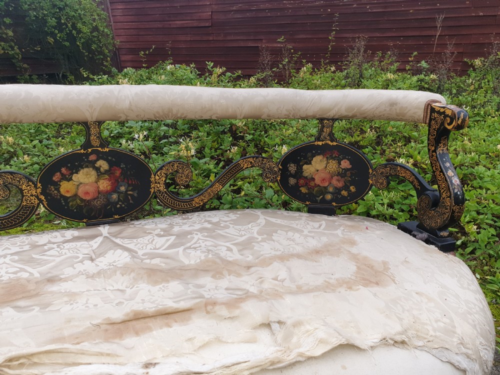 Unusual 19th century decorated sofa. View II