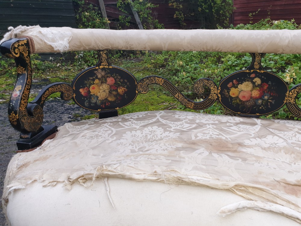Unusual 19th century decorated sofa. View III
