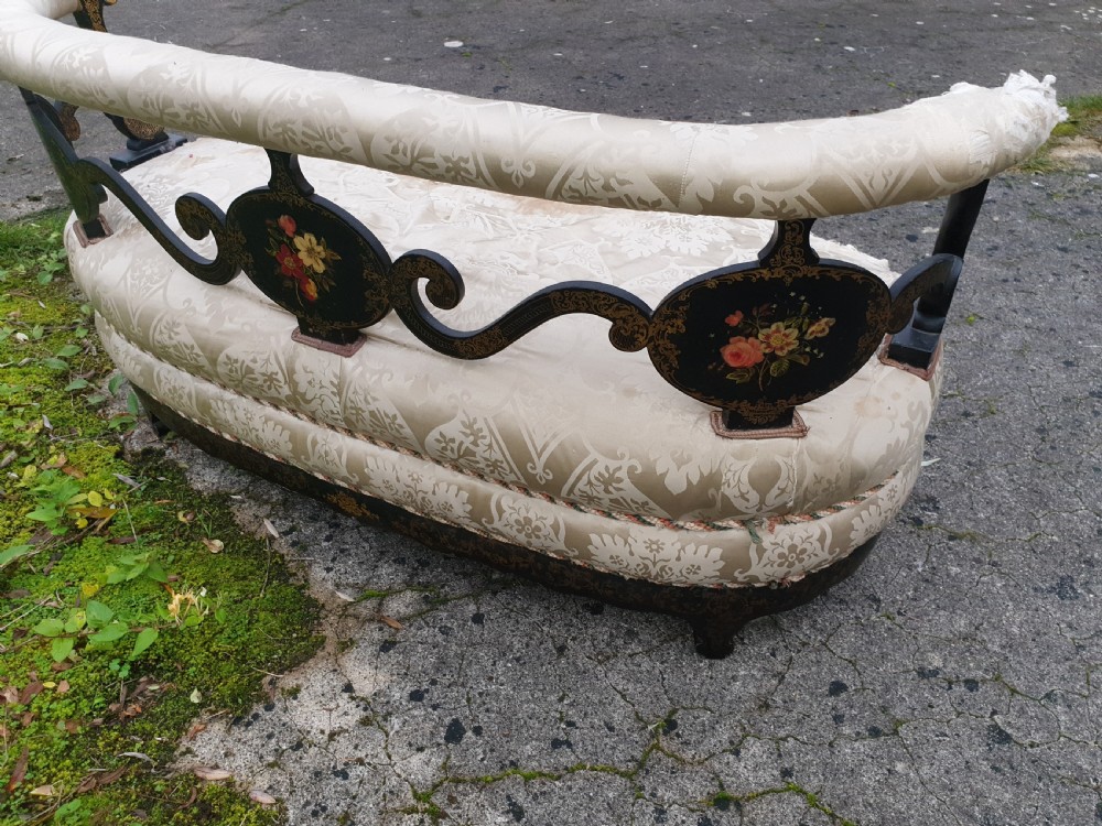 Unusual 19th century decorated sofa. View IV