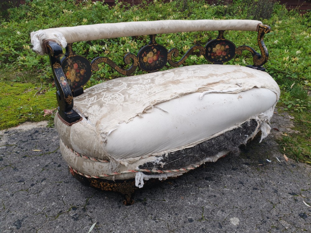 Unusual 19th century decorated sofa. View VI