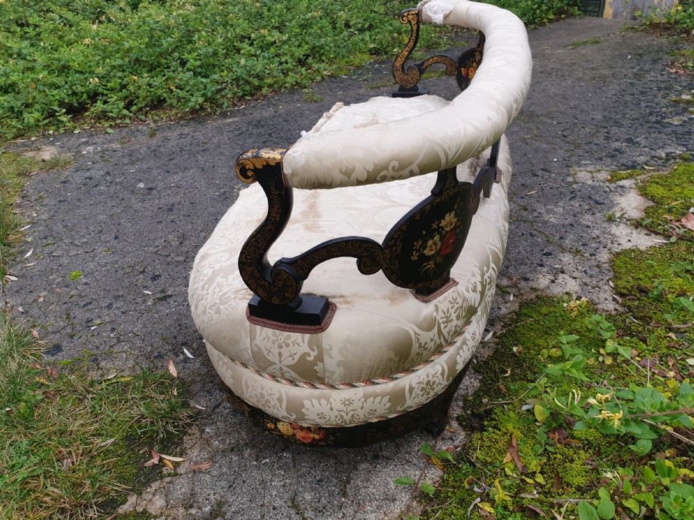 Unusual 19th century decorated sofa. View VII