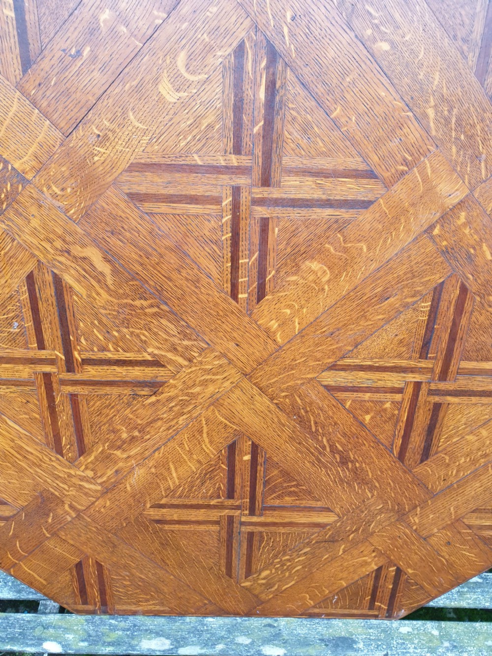 Good 3 foot late 19th century parquetry table top View III