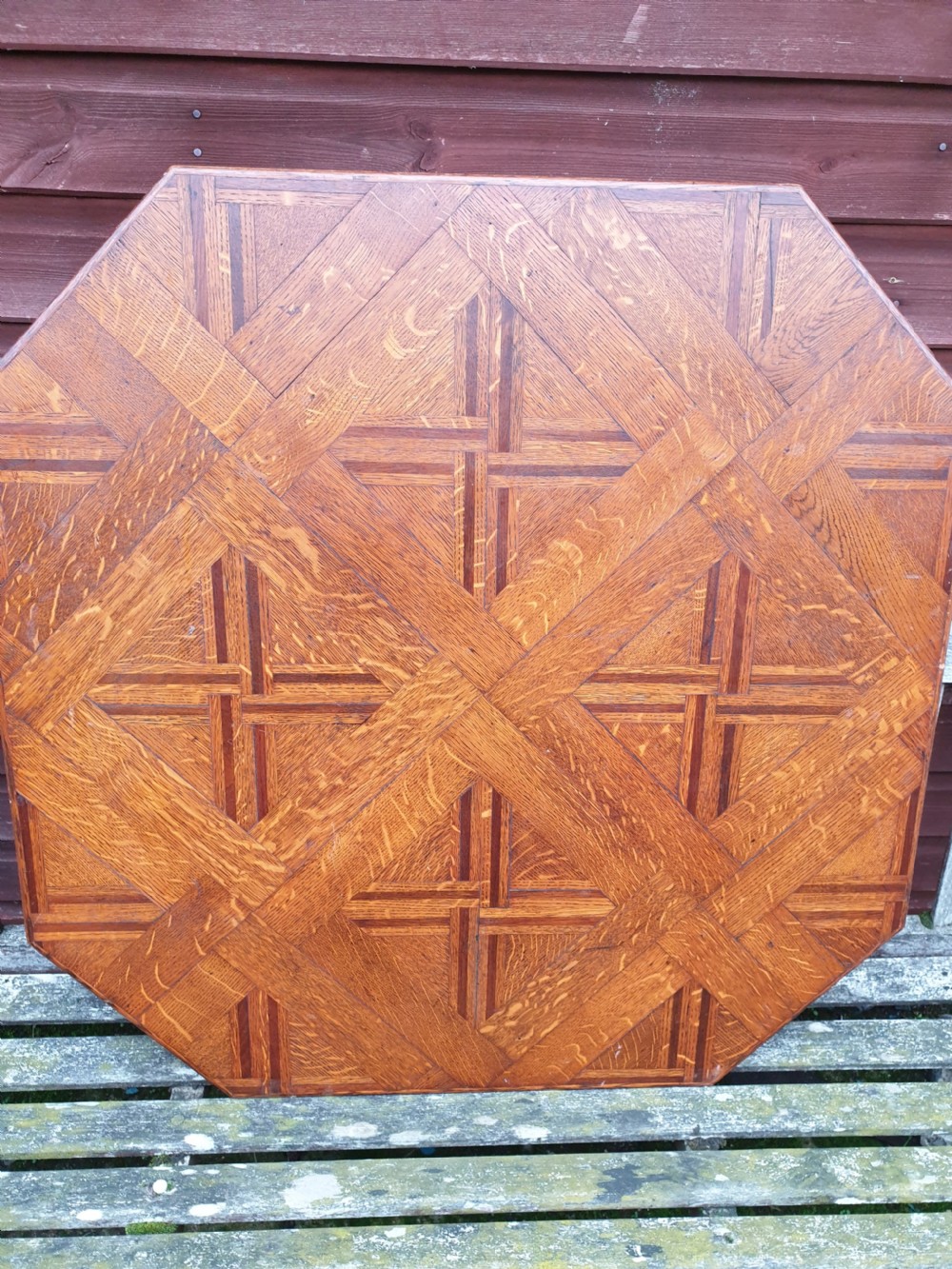 Good 3 foot late 19th century parquetry table top View IV