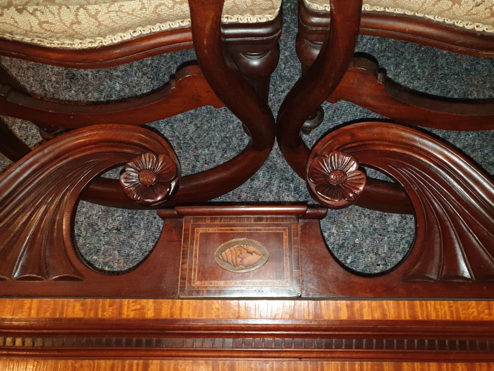 Good late Victorian inlaid bookcase cabinet  View VIII