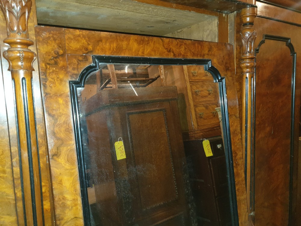Victorian walnut 3 section wardrobe View II