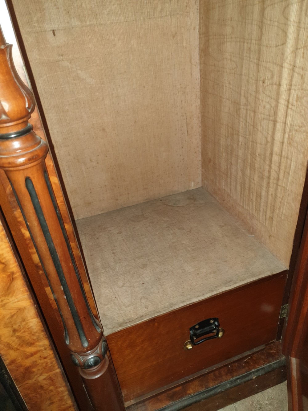 Victorian walnut 3 section wardrobe View V