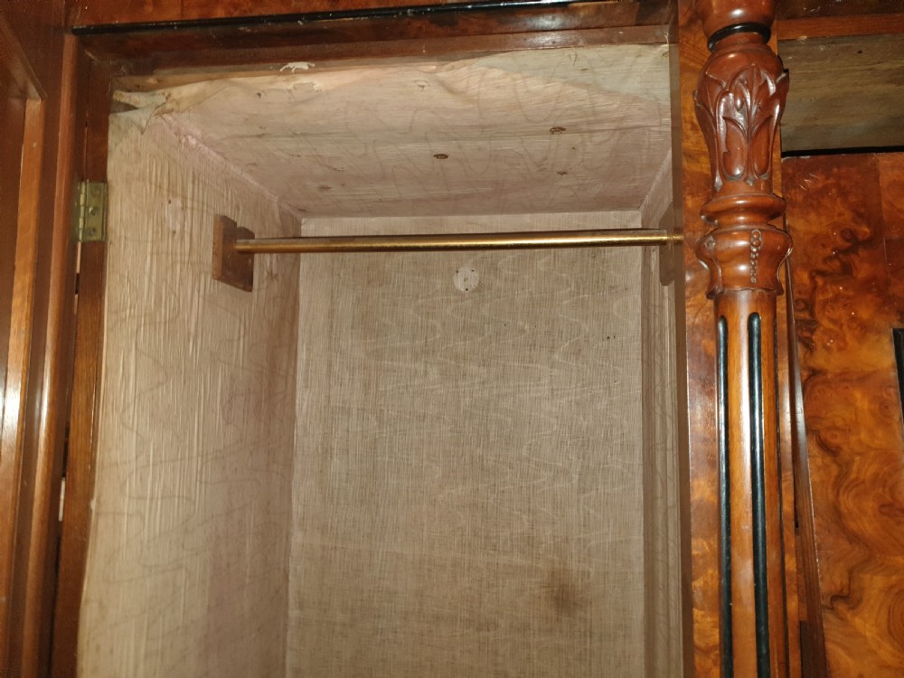 Victorian walnut 3 section wardrobe View VI