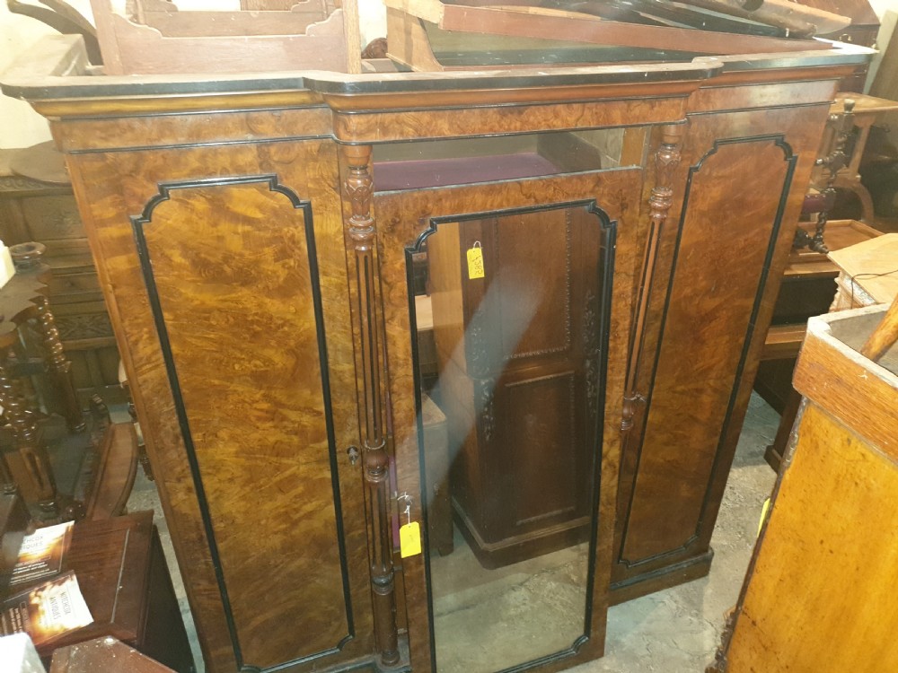 Victorian walnut 3 section wardrobe View VIII