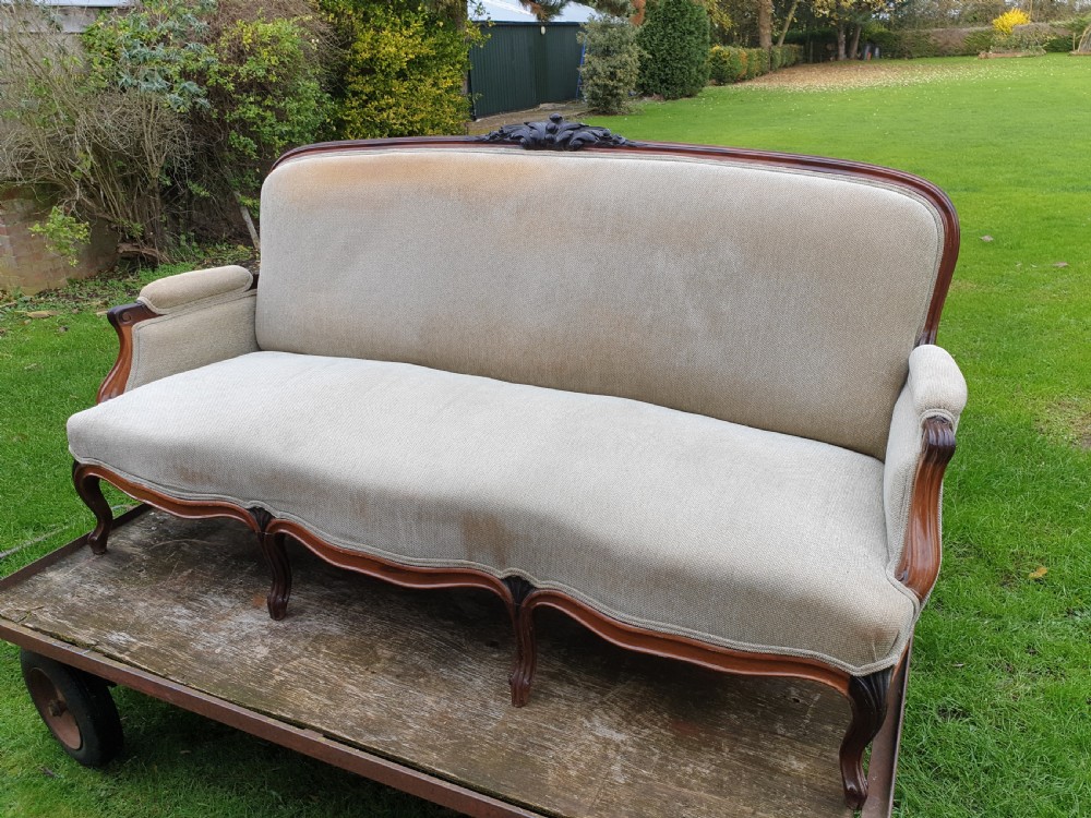 Late 19th century rosewood frame sofa