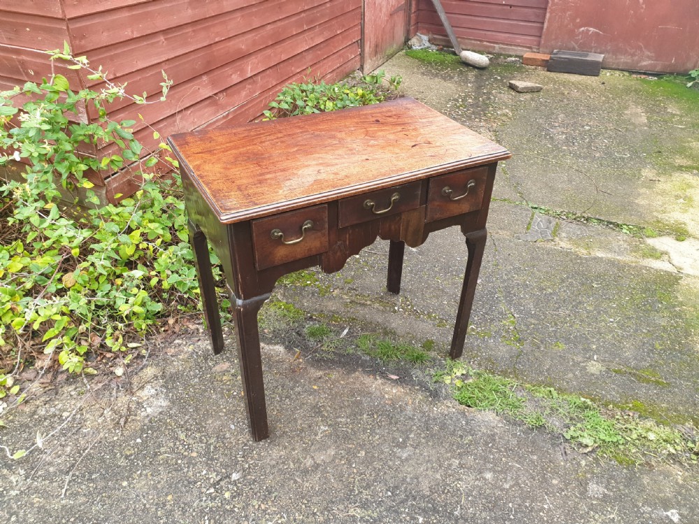 18th century 3 drawer lowboy 