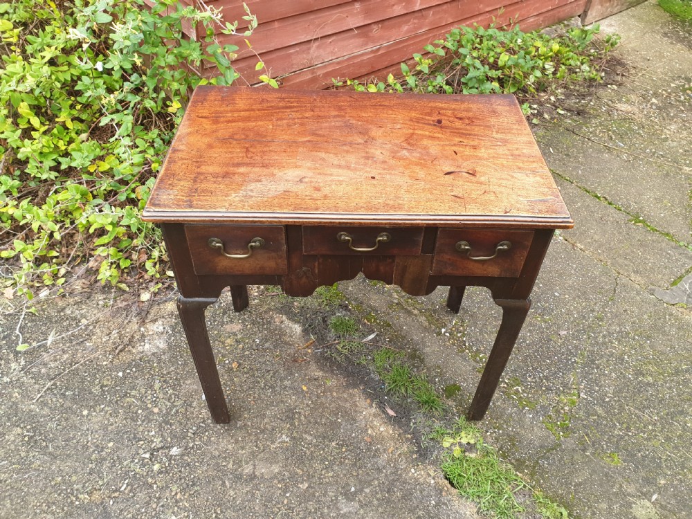 18th century 3 drawer lowboy  View II